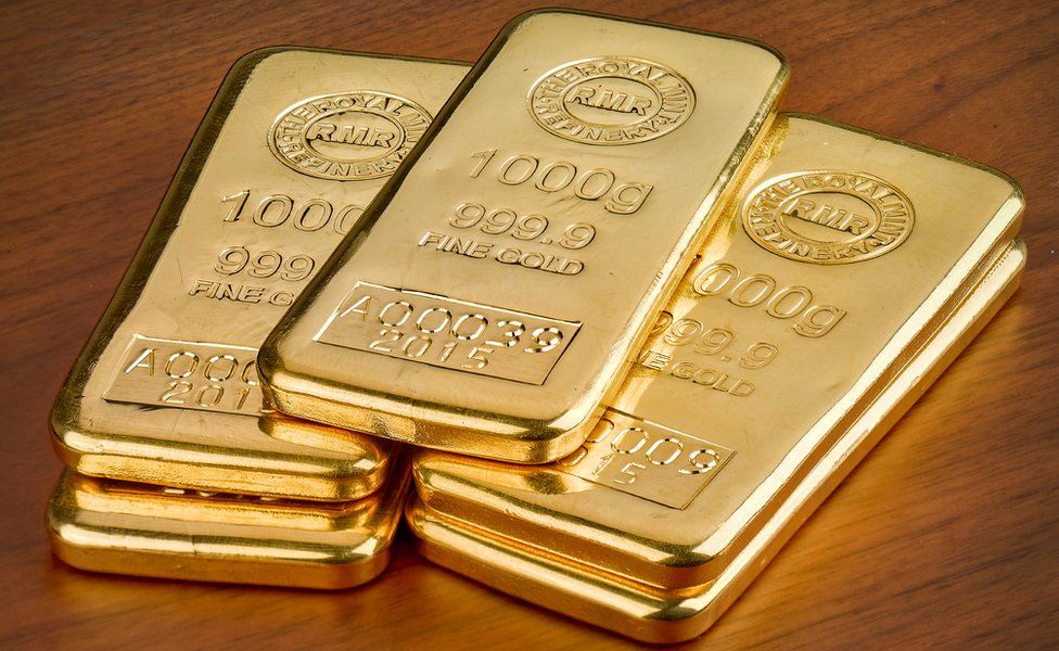 Minted gold bars for sale